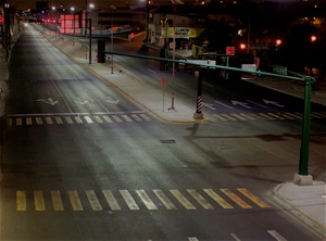 Iluminacion con Leds en Ecovia Monterrey
